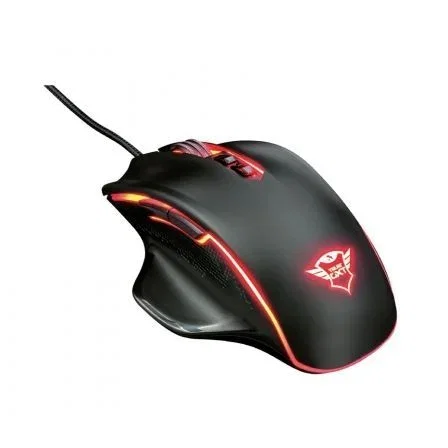 RATÓN TRUST GAMING GXT 168 HAZE - 4000PPP - 7 BOTONES (6 PROGRAMABLES) - 60 IPS - ILUMINACIÓN RGB - CABLE 170CM USB